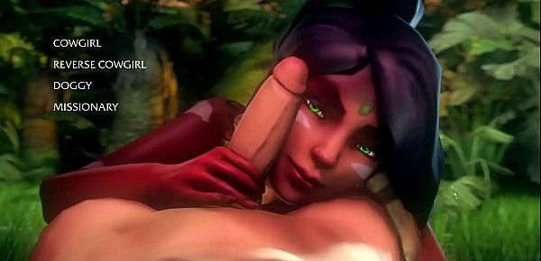  Nidalee takes an AMAZING creampie League of legends - sexgame
